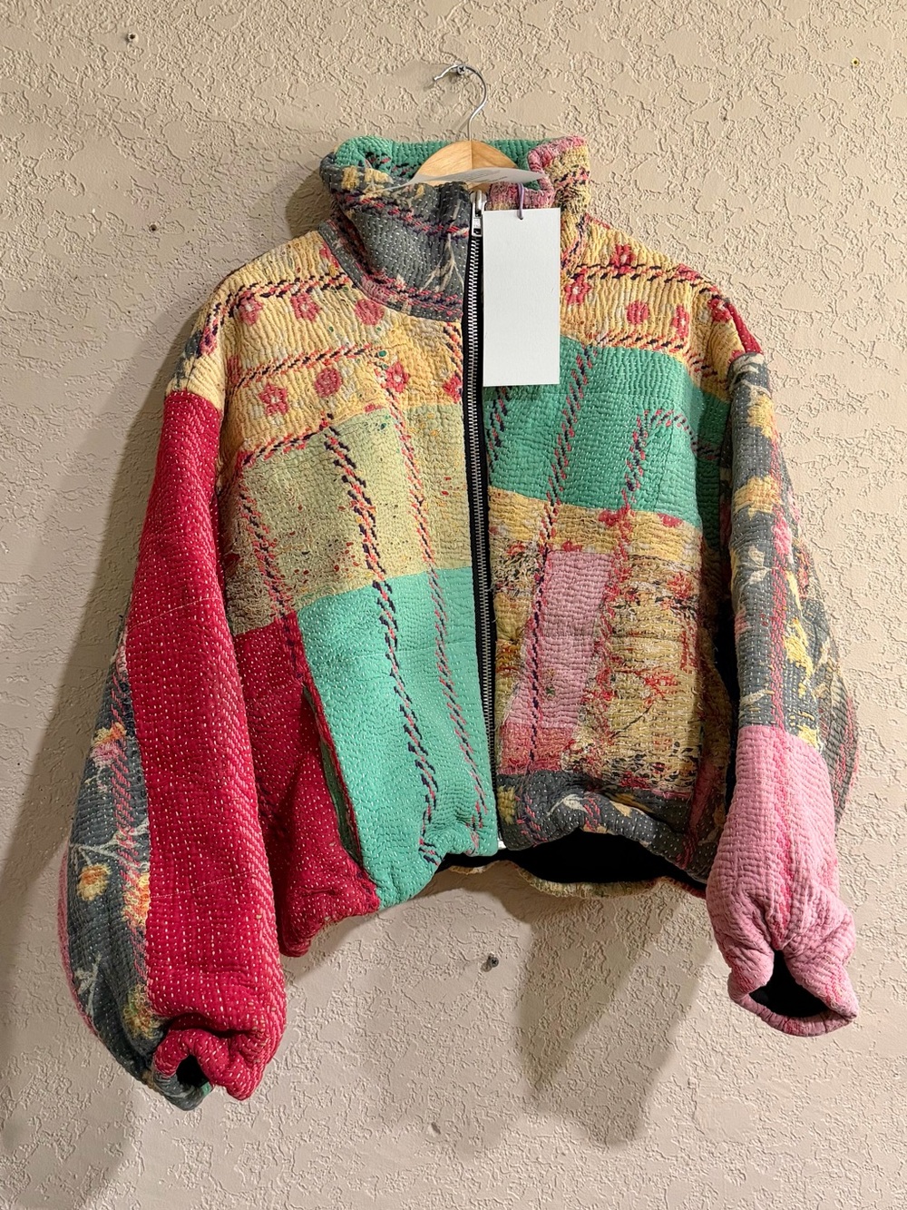 NAMAI | NWT! One Of A Kind Quilted Floral Patchwork Zip Up Jacket